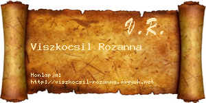 Viszkocsil Rozanna névjegykártya